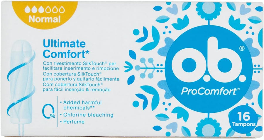 O.B. ProComfort Normal Tampons 16 Pack 16 Units 50 g