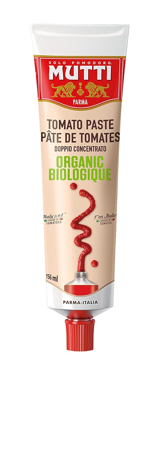 Mutti Double Concentrated Organic Tomato Paste (Doppio Concentrato), 6.5 oz. | 12 Pack | Italy’s #1 Brand of Tomatoes | Tube Tomato Paste | Vegan Friendly & Gluten Free | No Additives or Preservatives