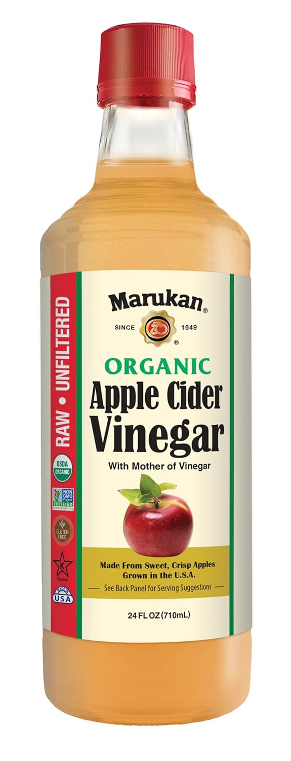 Marukan Organic Apple Cider Vinegar, 24 Ounce Glass Bottle (Pack of 1)