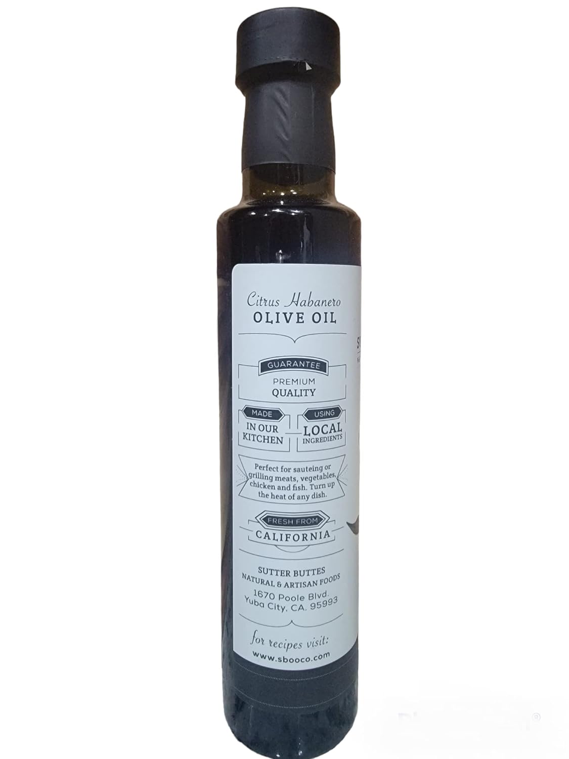SUTTER BUTTES CITRUS HABANERO INFUSED OLIVE OIL 8.5 FL. OZ.