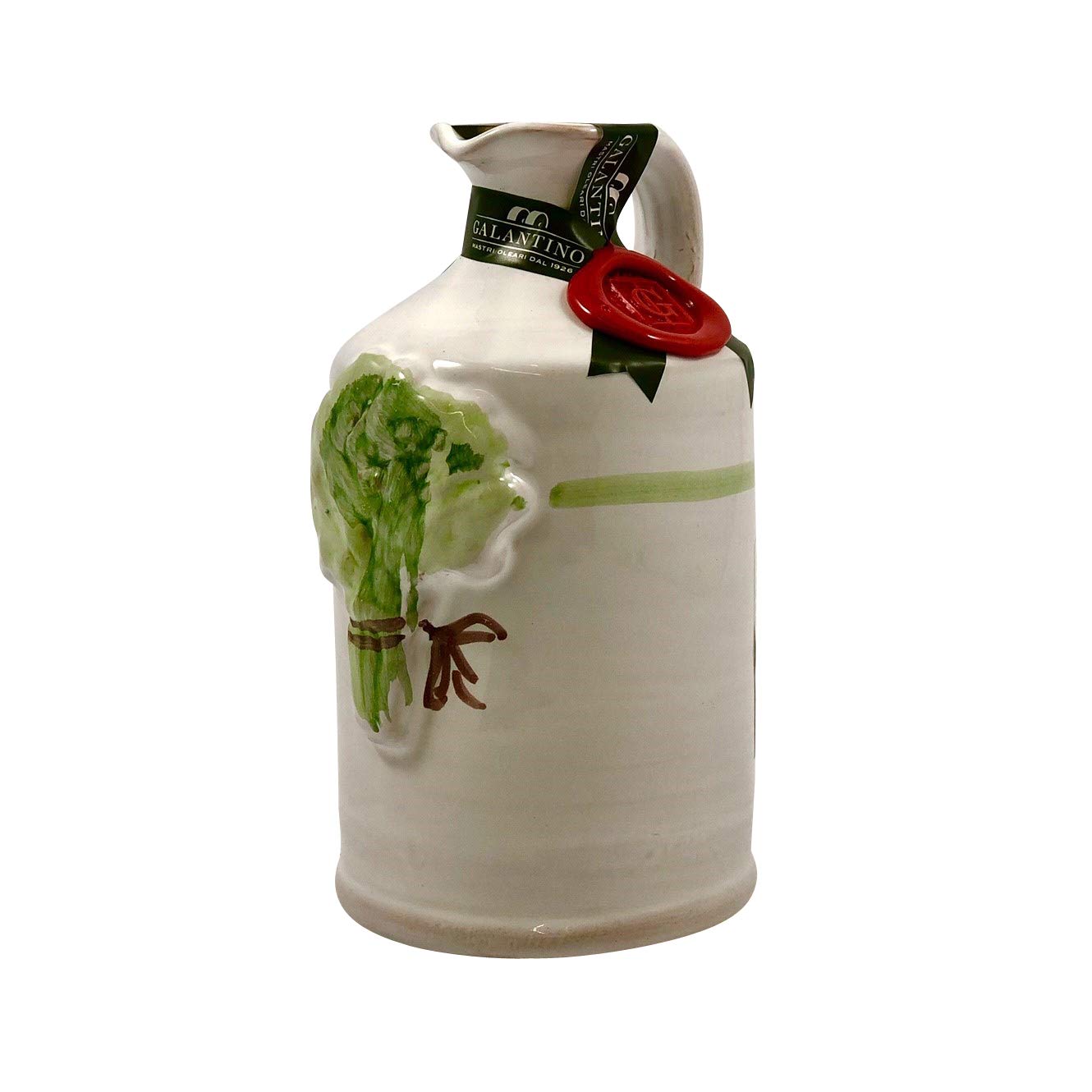 Galantino Basil Extra Virgin Olive Oil in Ceramic Jug