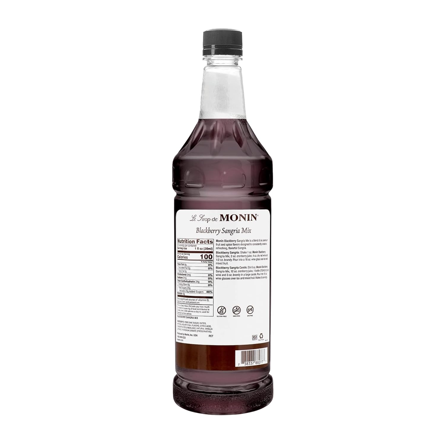 Monin Blackberry Sangria Mix 33.8FL.oz