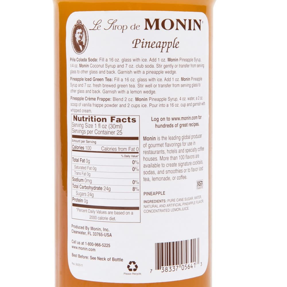 Monin Syrup - Pineapple - 750 ml