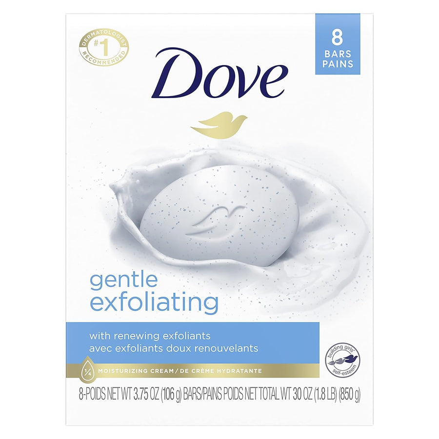 Dove Soap Bar 135G Gentle Exfoliating 8-Pack