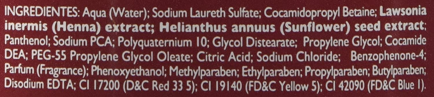 Natur Vital Hair Shampoo Henna Red (Mahogany) - Colour and Shine - 300 Ml / Natural & Organic