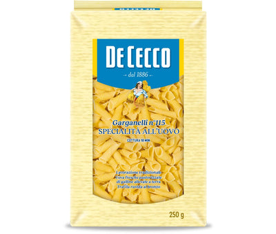 De Cecco Egg Macaroni Pasta Garganelli, 8.8 OZ (250 g) Pack of 2