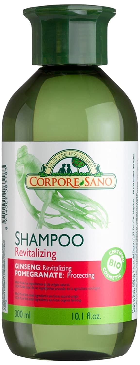Corpore Sano Revitalizing shampoo GINSENG & POMEGRANATE-CERTIFIED ORGANIC-NO PARABENS-300 ml/10.1 fl oz