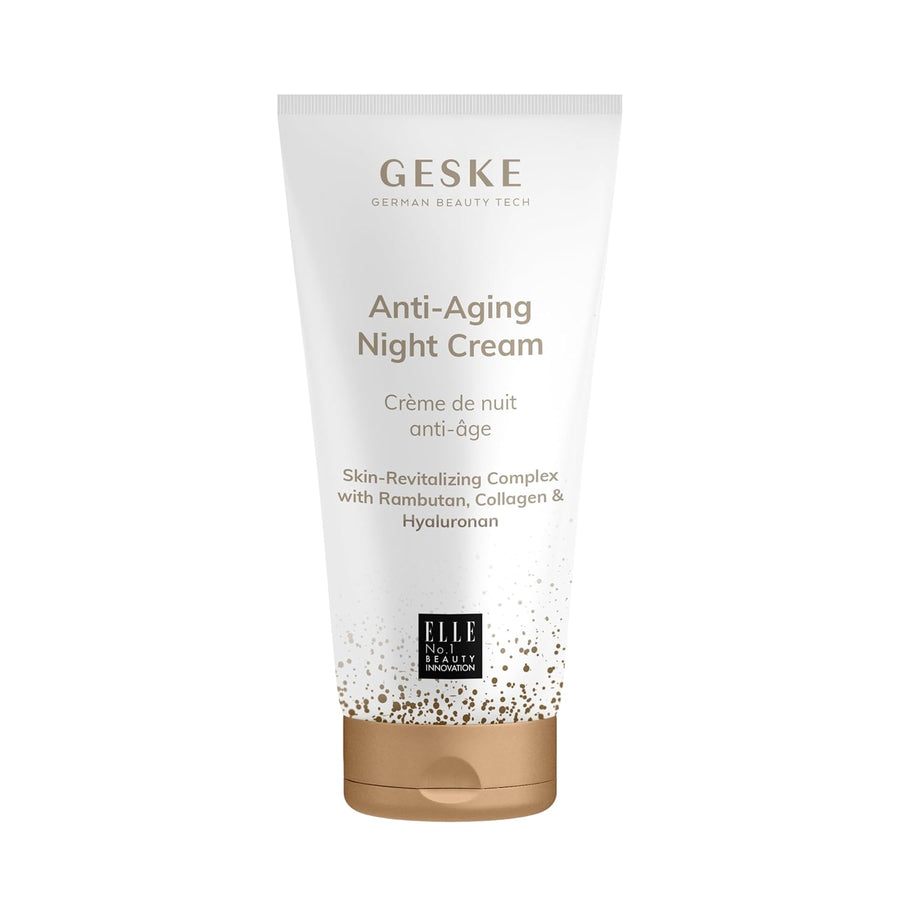 GESKE Anti-Aging Night Cream | Moisturizing Skin Cream with Hyaluron | Anti-Wrinkle Cream for Age-Defying Beauty | Vegan Formula | Suitable for Men, Women & All Genders | Complements Devices