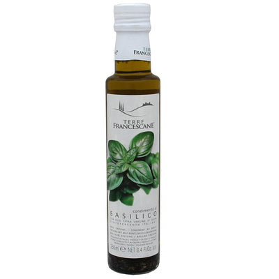 Italian Basil Naturally Flavored Extra Virgin Olive Oil from Terre Francescane, 8.4oz, 250ml