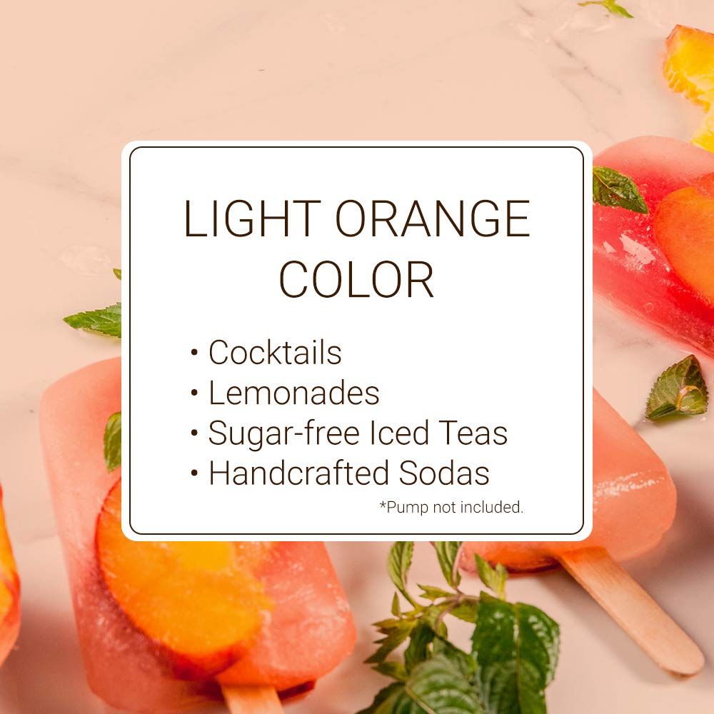 Monin - Zero Calorie Natural Peach Syrup, Fresh and Juicy Flavors, Great for Iced Teas, Lemonades, and Sodas, Non-GMO, Gluten-Free (1 Liter)