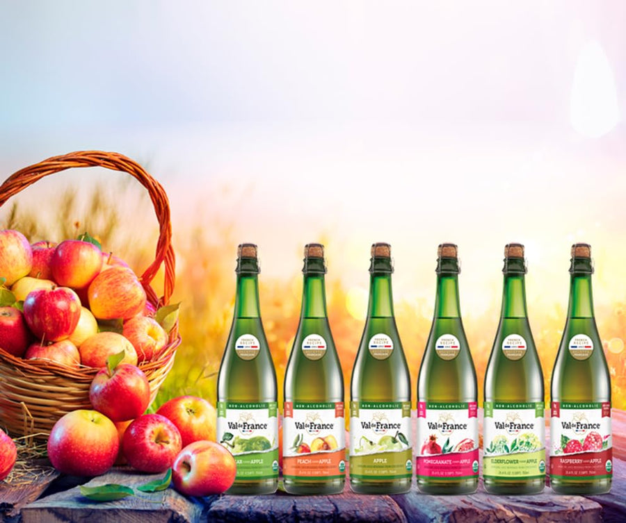 Val de France, Non-Alcoholic, Reduced Calorie, Organic and OU Kosher Sparkling Juice (Pear), 25.4 Fl Oz (1 bottle)