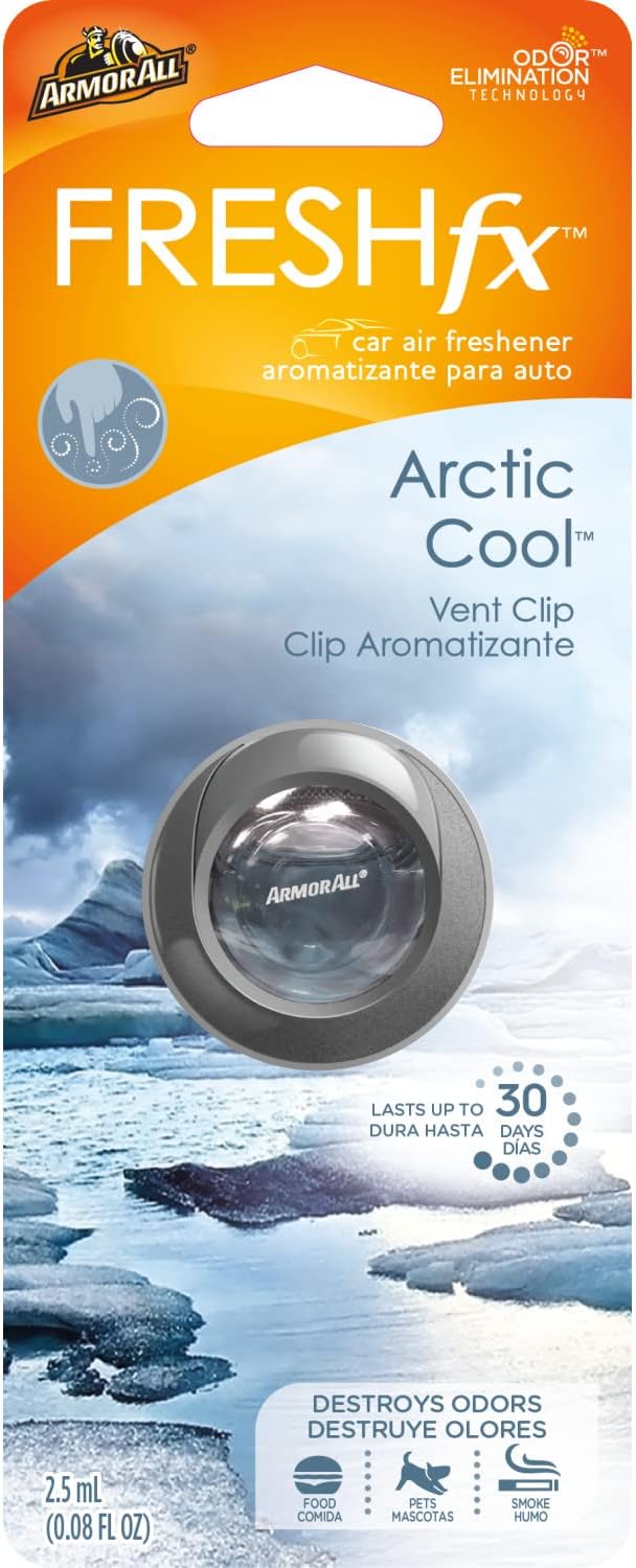 Armor All FRESH fx Car Air Freshener Vent Clip,Arctic Cool Scent (0.08 fluid ounces)