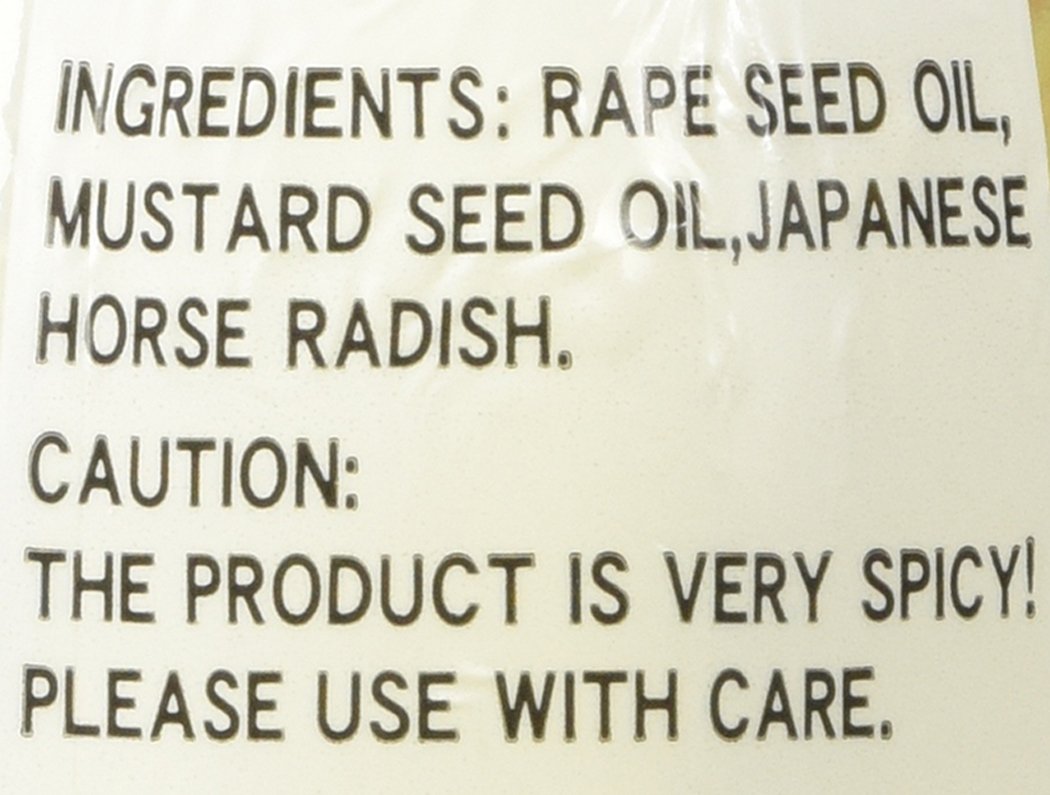 Shirakiku Cooking Vegetable Oil with Horse Radish | Rape Seed Oil, Mustard Seed Oil, and Japanese Radish Oil | Spicy Wasabi Oil Flavor | Low Carb Vegetable Oil Bottle - 3.17 Fl Oz