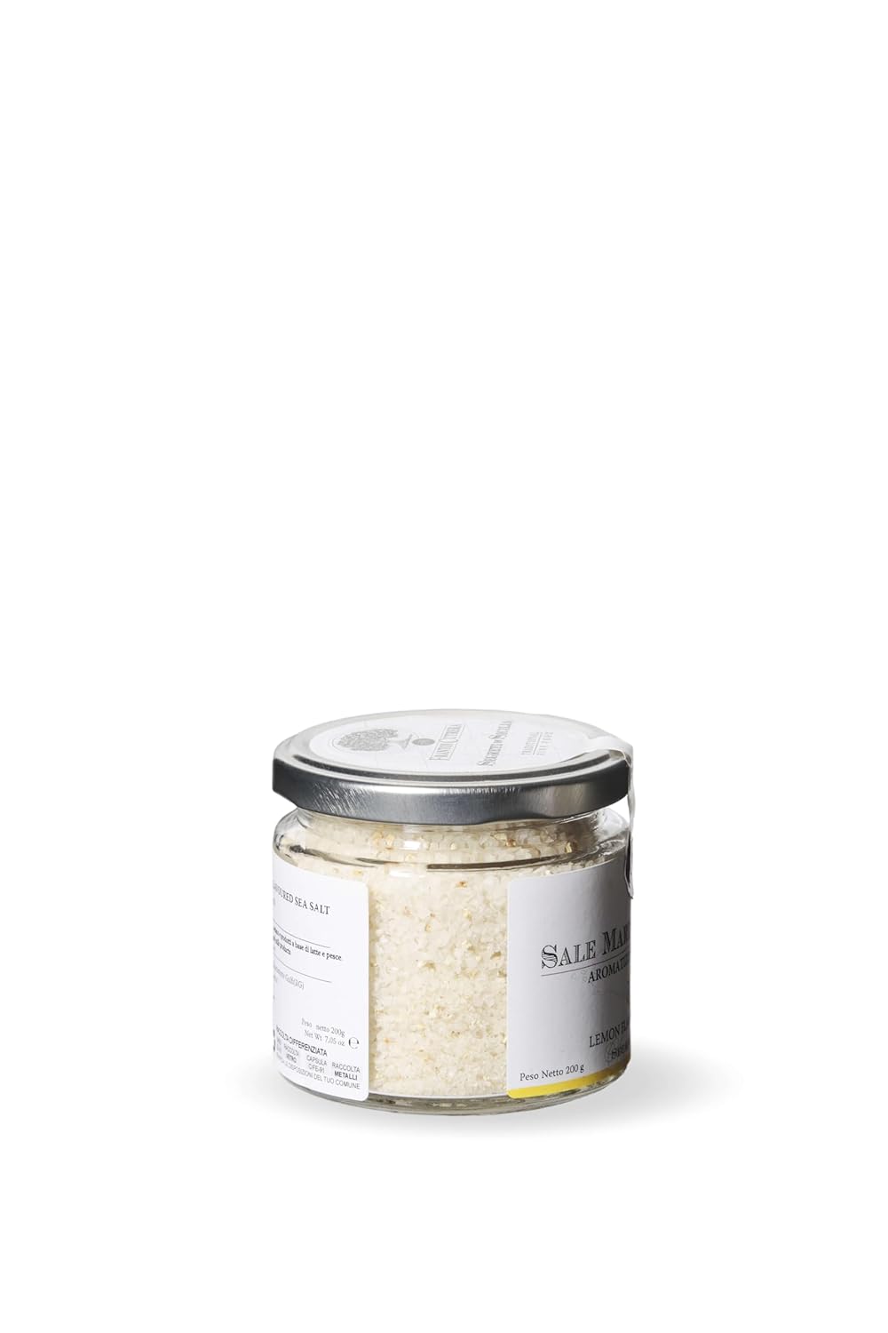 Lemon Salt 200g Furantoi-Kutorera Inc. Sicily Italy production (Italian Lemon Sicilia salt by Frantoi Cutrera)