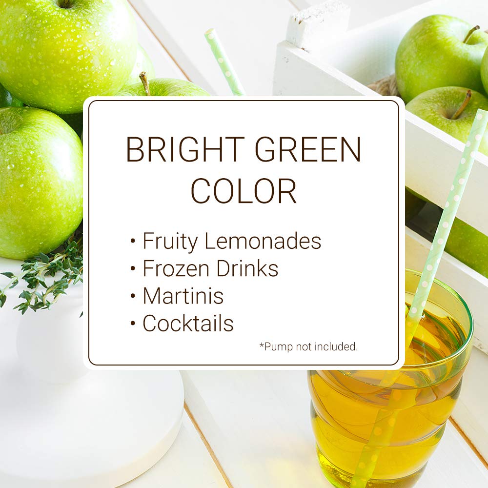 Monin - Granny Smith Apple Syrup, Tart and Sweet, Great for Cocktails and Lemonades, Gluten-Free, Non-GMO (750 ml)