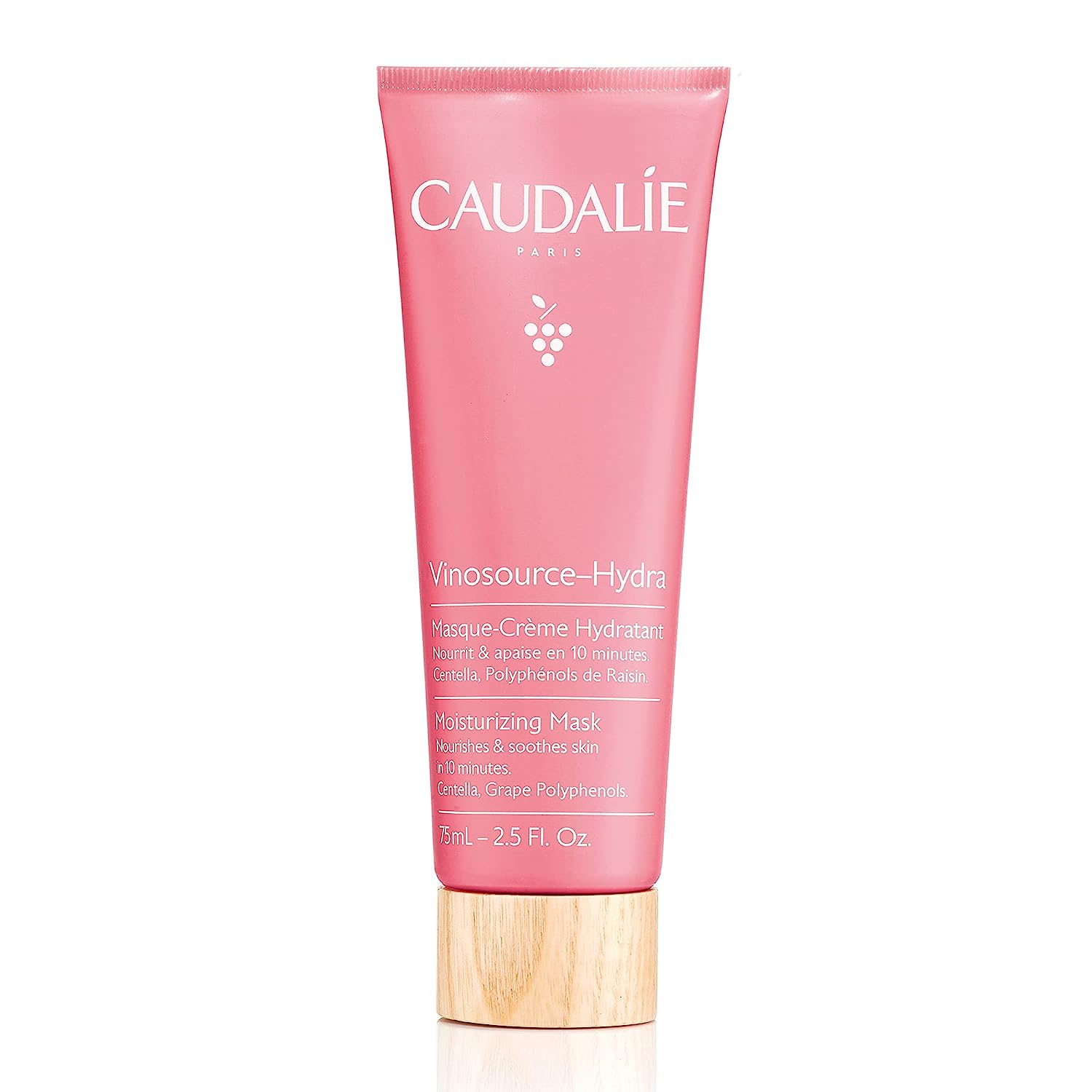 Caudalie Vinosource Moisturizing Mask, 10 min hydration booster with Centella Asiatica - Rescue Dry, Irritated, Dehydrated or Red Skin, 2.5 Fl. Oz.