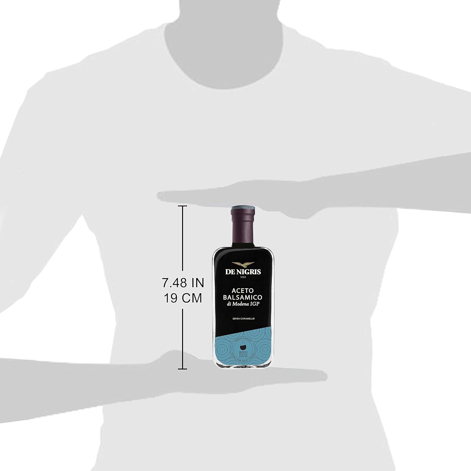 De Nigris Balsamic Vinegar Of Modena Excellence Line - Silver Eagle (45% Grape Must) 8,5 Oz (250ml) | Balsamic Vinegar From Modena Italy, Strong And Velvety Taste | Balsamic Vinegar Aged