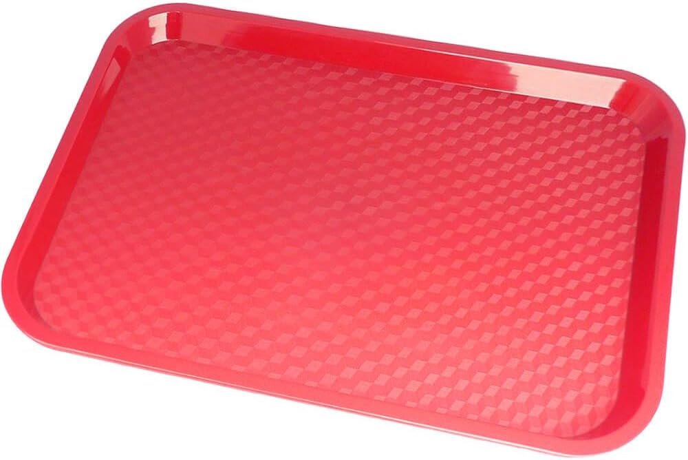Cambro Red Fast Food Tray, 12" L x 16" W, Red (1216FF163)