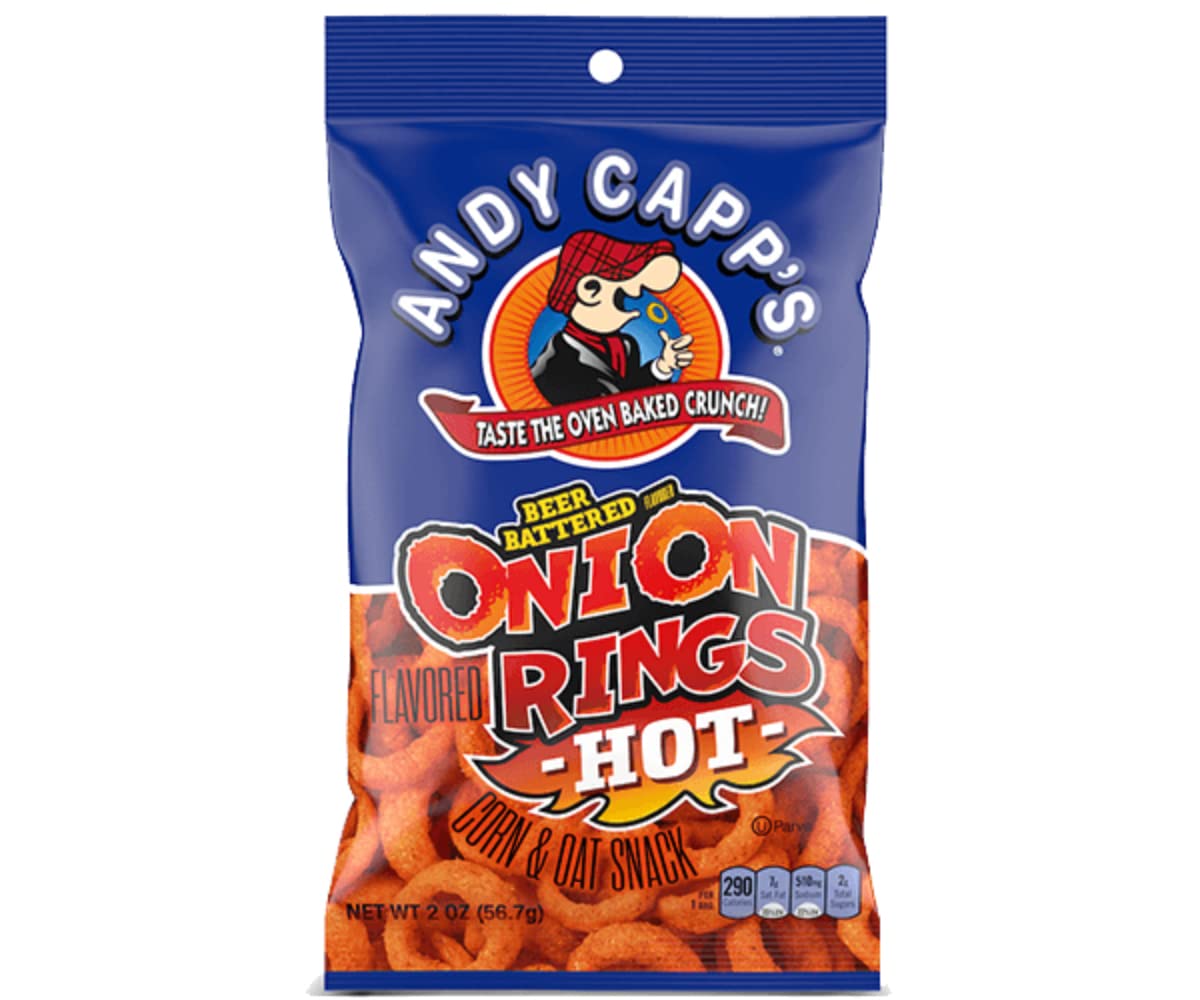 Andy Capp's Hot Beer Battered Onion Rings, 2-oz Bag