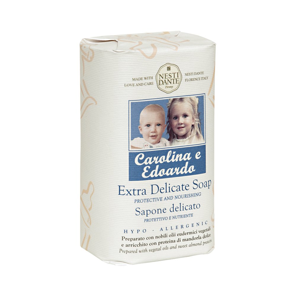 Nesti Dante Carolina and Edoardo Extra Delicate Soap, Protective and Nourishing, 8.8 Ounce