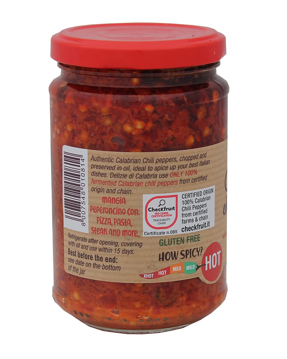Delizie Di Calabria Calabrian Chili Peppers Crushed in Oil 9.87oz (280g)