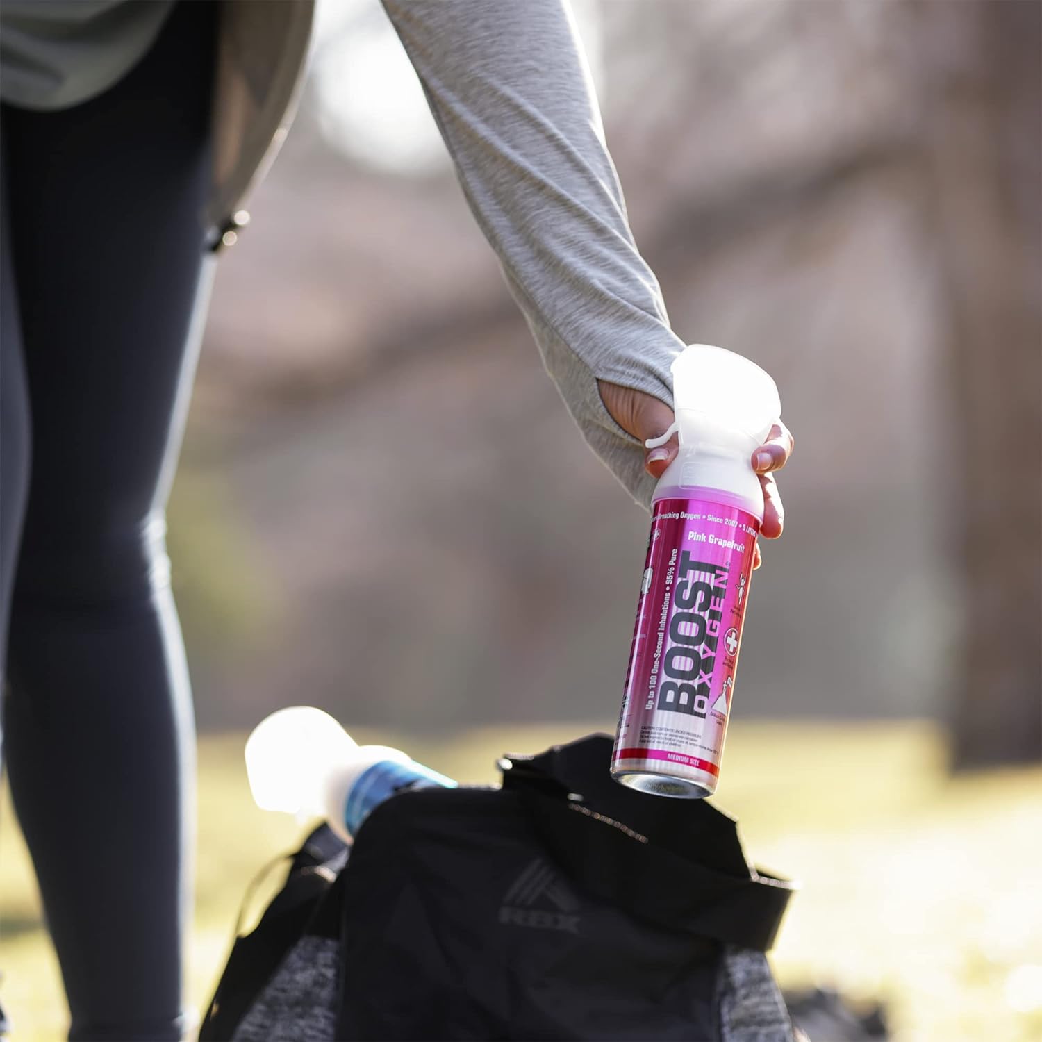 Boost Oxygen Medium Pink Grapefruit 5 Liter Canister | All-Natural Respiratory Support for Aerobic Recovery, Altitude, Performance and Health (1 Pack)
