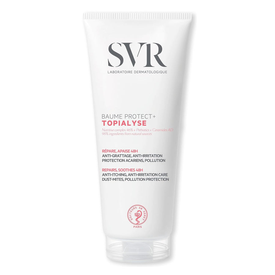 SVR Topialyse Intensive Balm Face and Body Moisturizer - 48hr Itch Relief, Soothing Care for Very Dry, Sensitive Skin, All Ages - Intensive Fragrance Free Moisturizing Care with Ceramides
