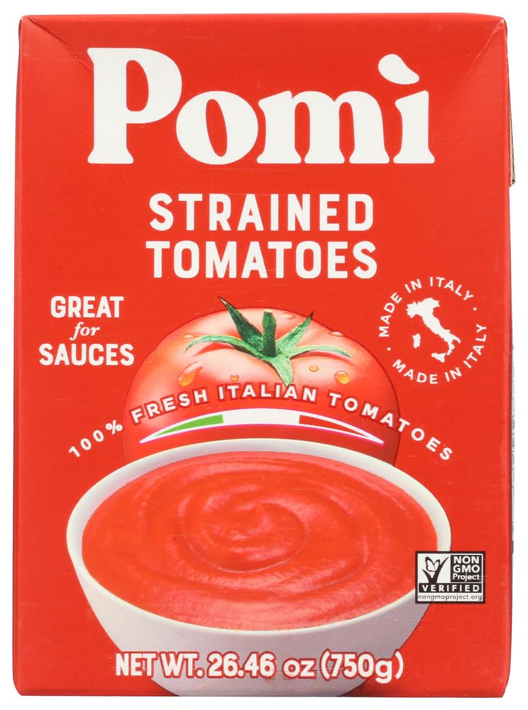 Pomi Tomatoes Strained Italian, 26 Ounce