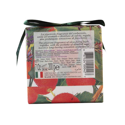Nesti Dante Gli Officinali Soap, Fruit Of The Strawberry Bush and Sage/Vitaminic and Refreshing, 7 Ounce