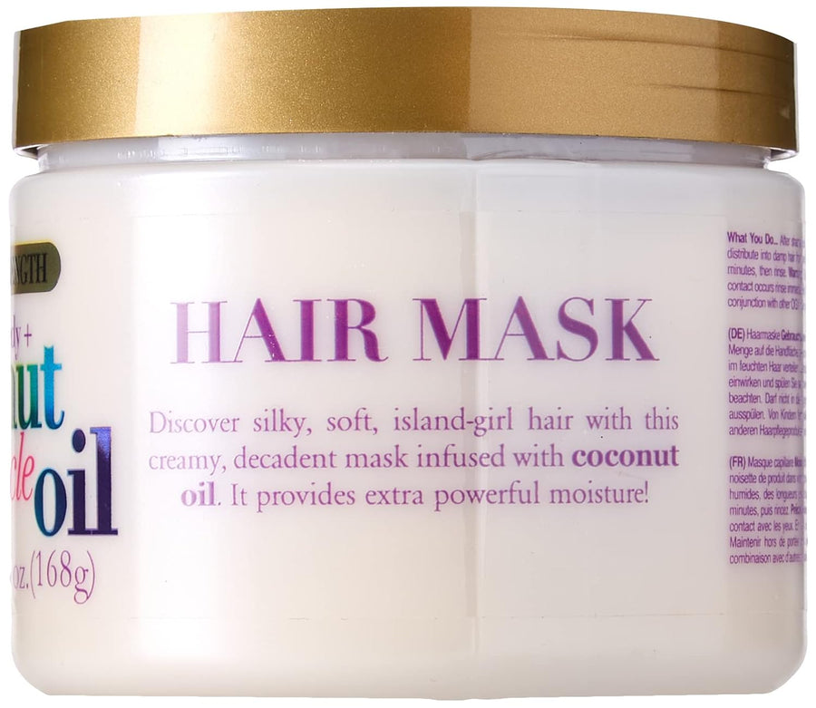 OGX Coconut Miracle Oil Hair Mask for Damaged Hair, Extra Strength, 168 g