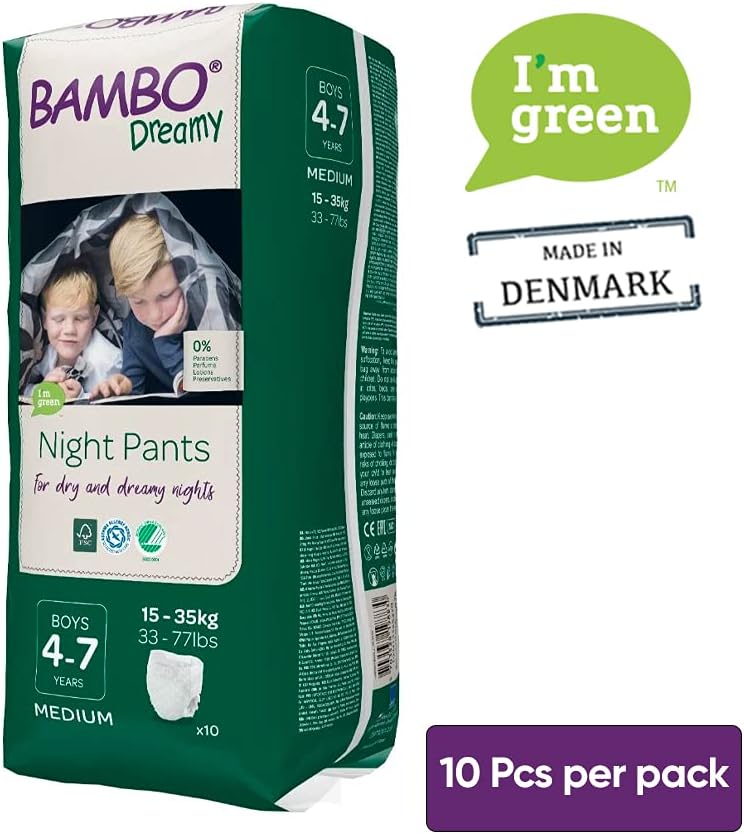 Bambo Nature Premium Dreamy Night Pants: Boys 4-7 years, 10 Count