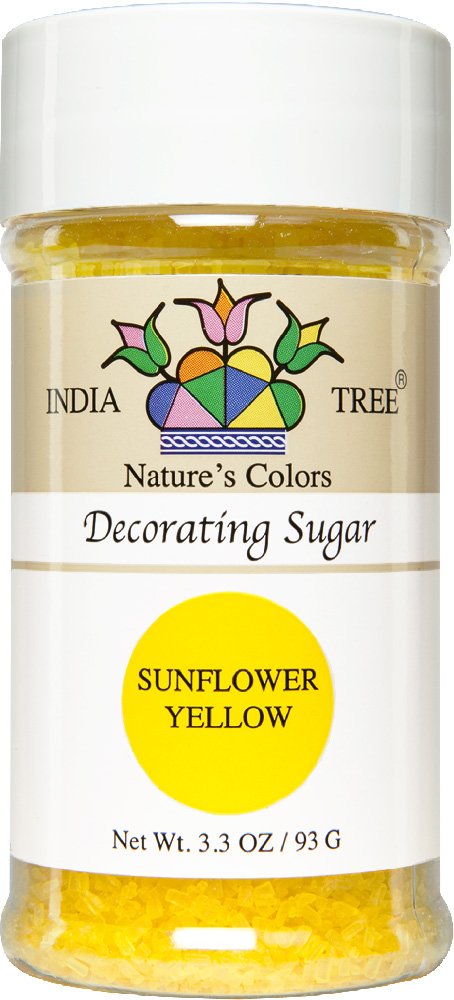 INDIA TREE Yellow Decorating Sugar, 3.3 OZ