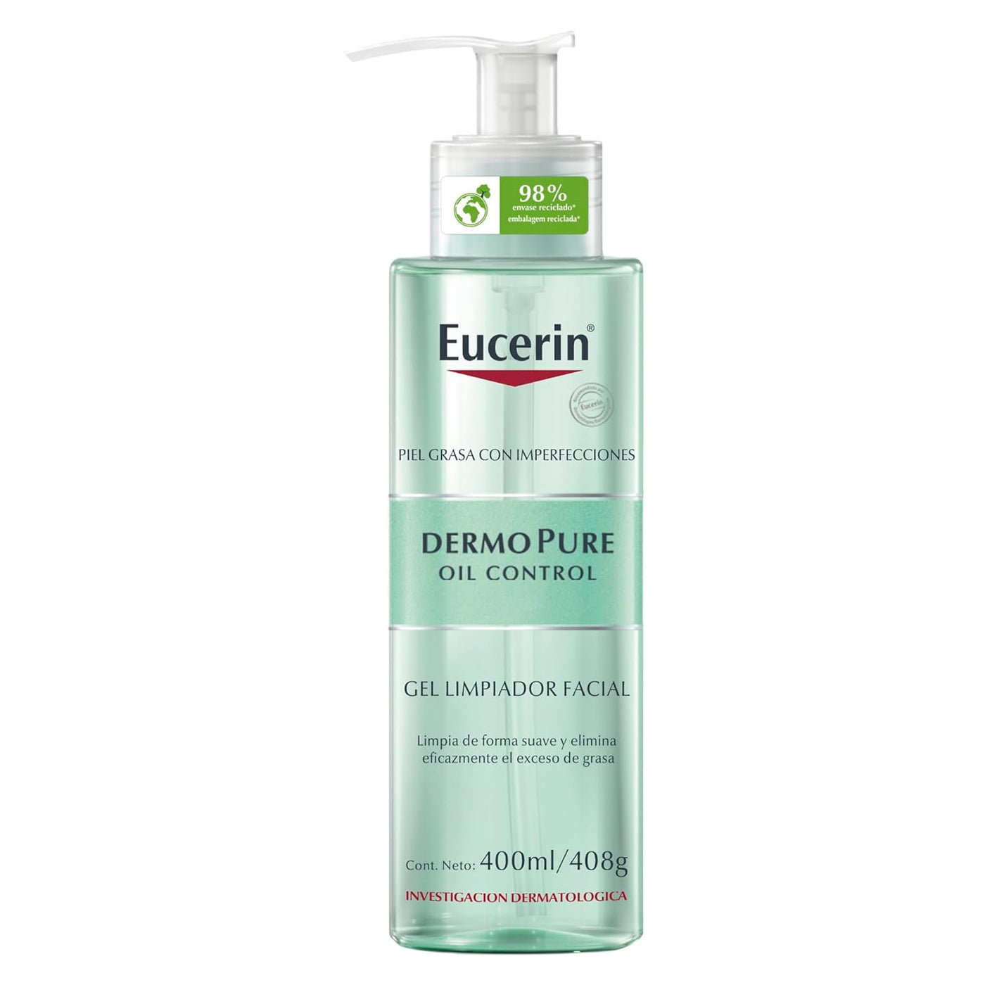 Eucerin dermopure oil control gel limpiador facial 200 milliliters