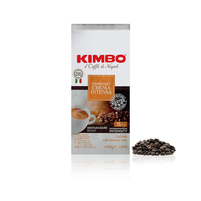 Kimbo Espresso Crema Intensa Whole Bean Coffee - Blended and Roasted in Italy - Medium to Dark Roast with a Full Body Cinnamon Flavor - 2.2 lbs Bag