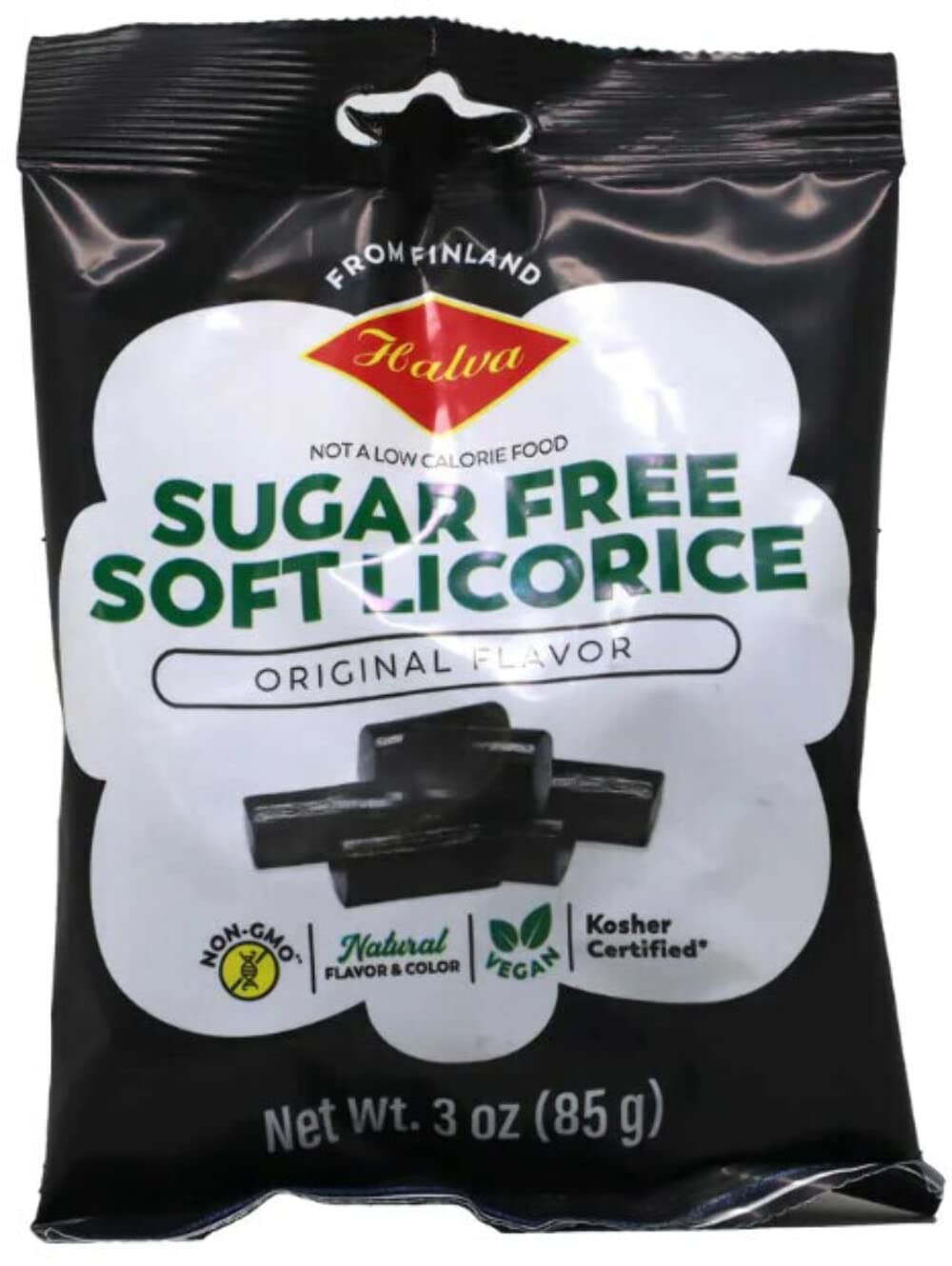 Halva Sugar Free Black Licorice Bag