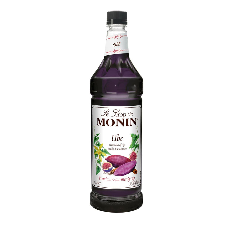 Monin - Ube Blend Syrup, Savory & Sweet, Blended With Notes of Fig, Cinnamon & Vanilla, Great for Lemonades, Boba Tea, & Coffee, Dairy-Free, No Artificial Sweeteners, Gluten-Free (Plastic, 1 Liter)