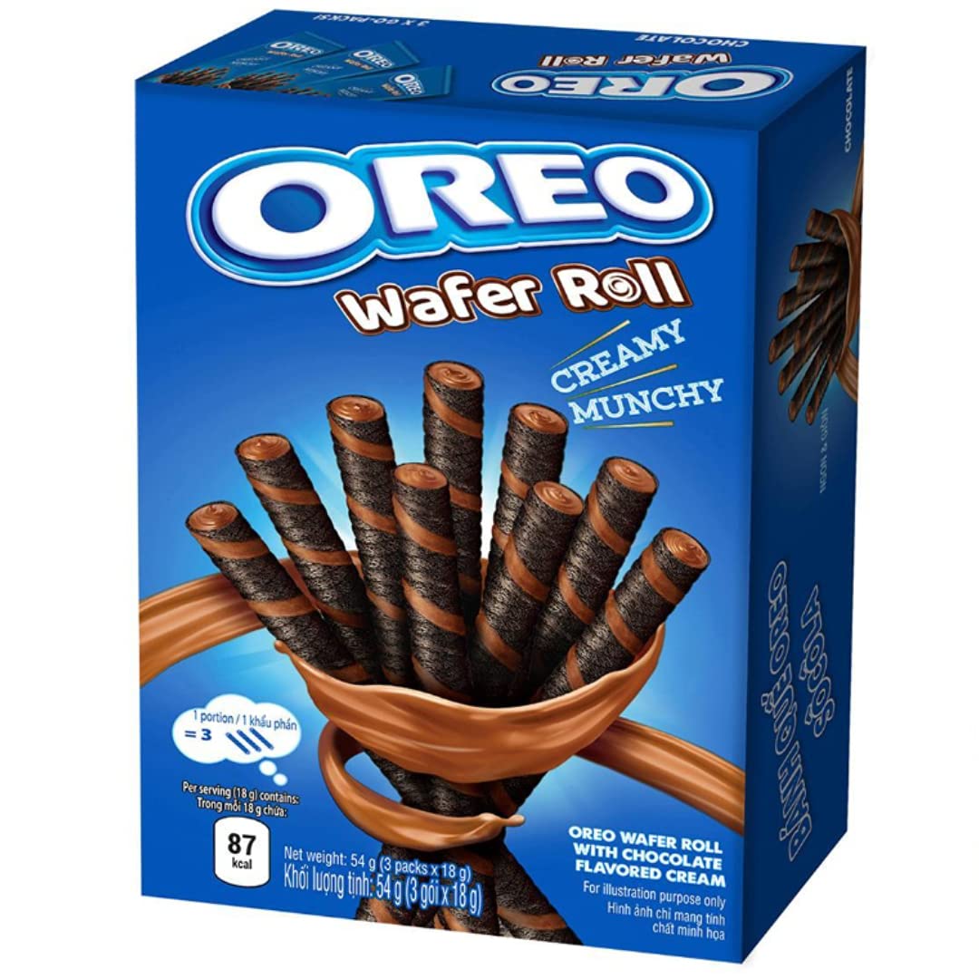 OREO Wafer Roll with Chocolate Flavored Cream, 54 g