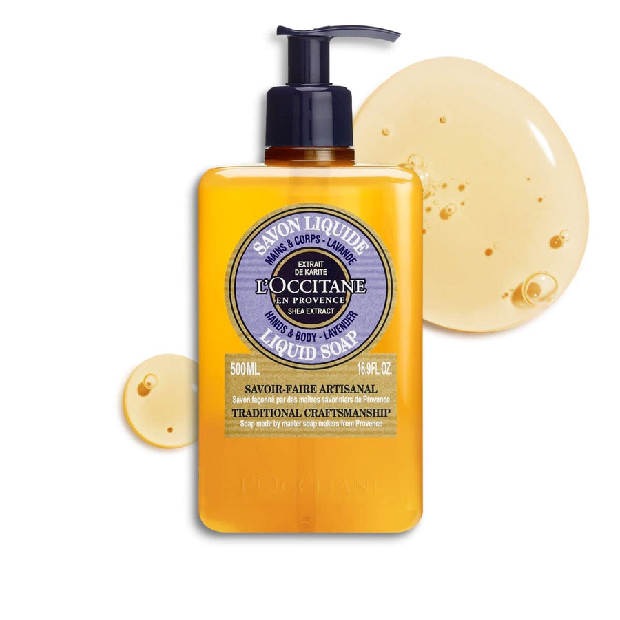 L'OCCITANE Shea Hands &-Body Liquid Soap: Refreshing Citrusy Aroma, Relaxing Lavender, Delicate Rose, Cleanse, Infused With Softening and Moisturizing Shea Extract, Artisanal Soap, Refills Available
