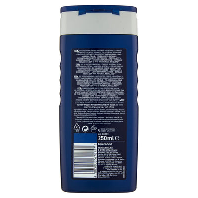 Nivea Men Energy Energising Shower Shampoo with Extracts of Mint 250 ml, Pack of 3