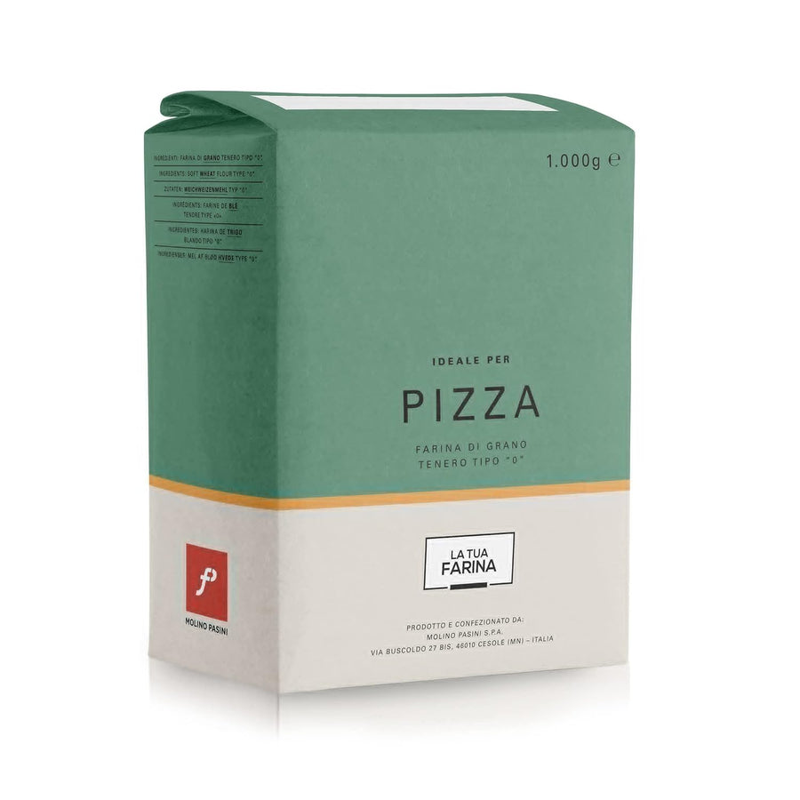 Molino Pasini Soft Wheat Flour Type "0" Ideal for Pizza, Origin: Italy, 1 Kg / 2.20 Lb