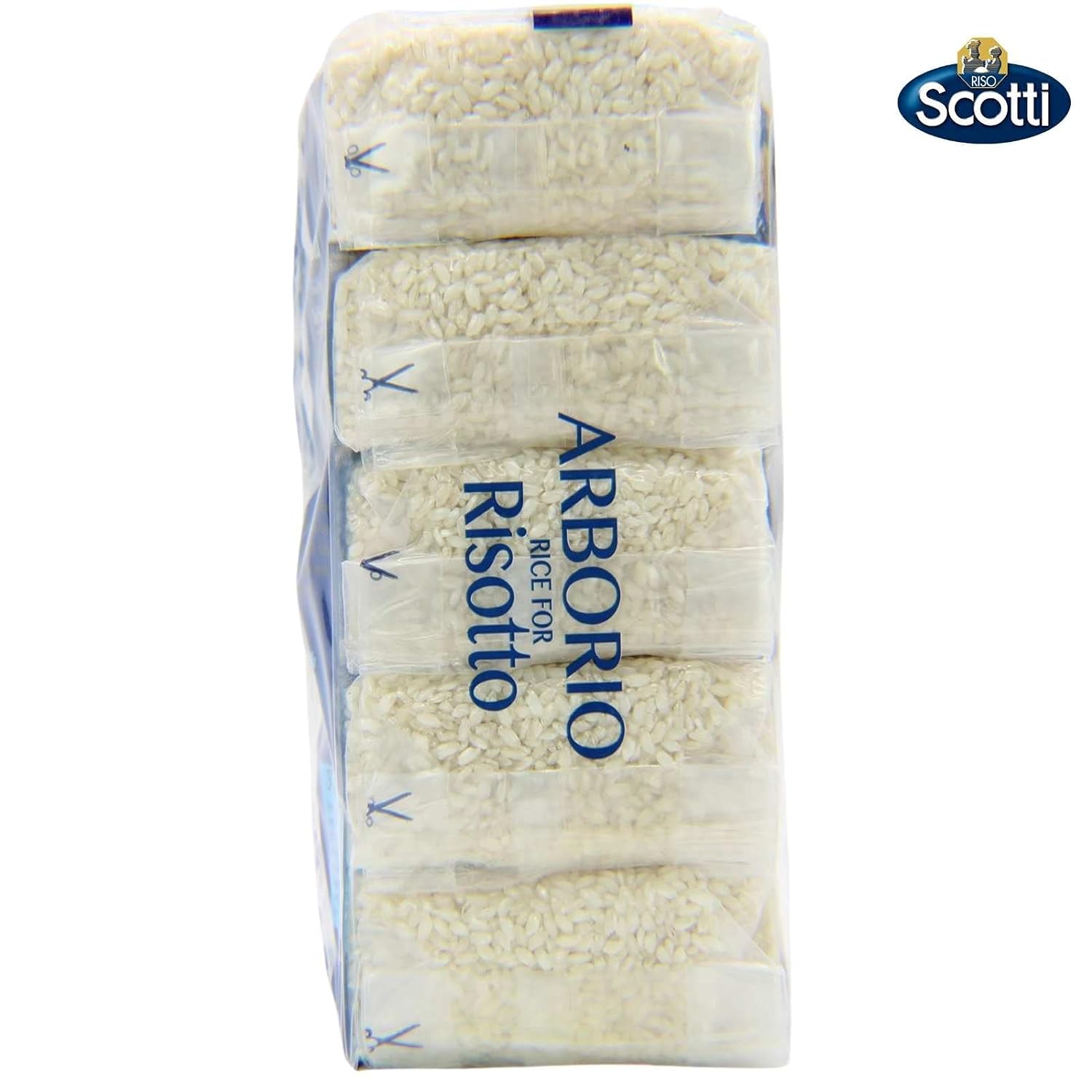 Arborio Rice for Risotto, 11 lbs (5x1 kg) Product of Italy, Chef Selection, Gluten Free, Non-GMO, Vacuumed Packed, Riso Scotti