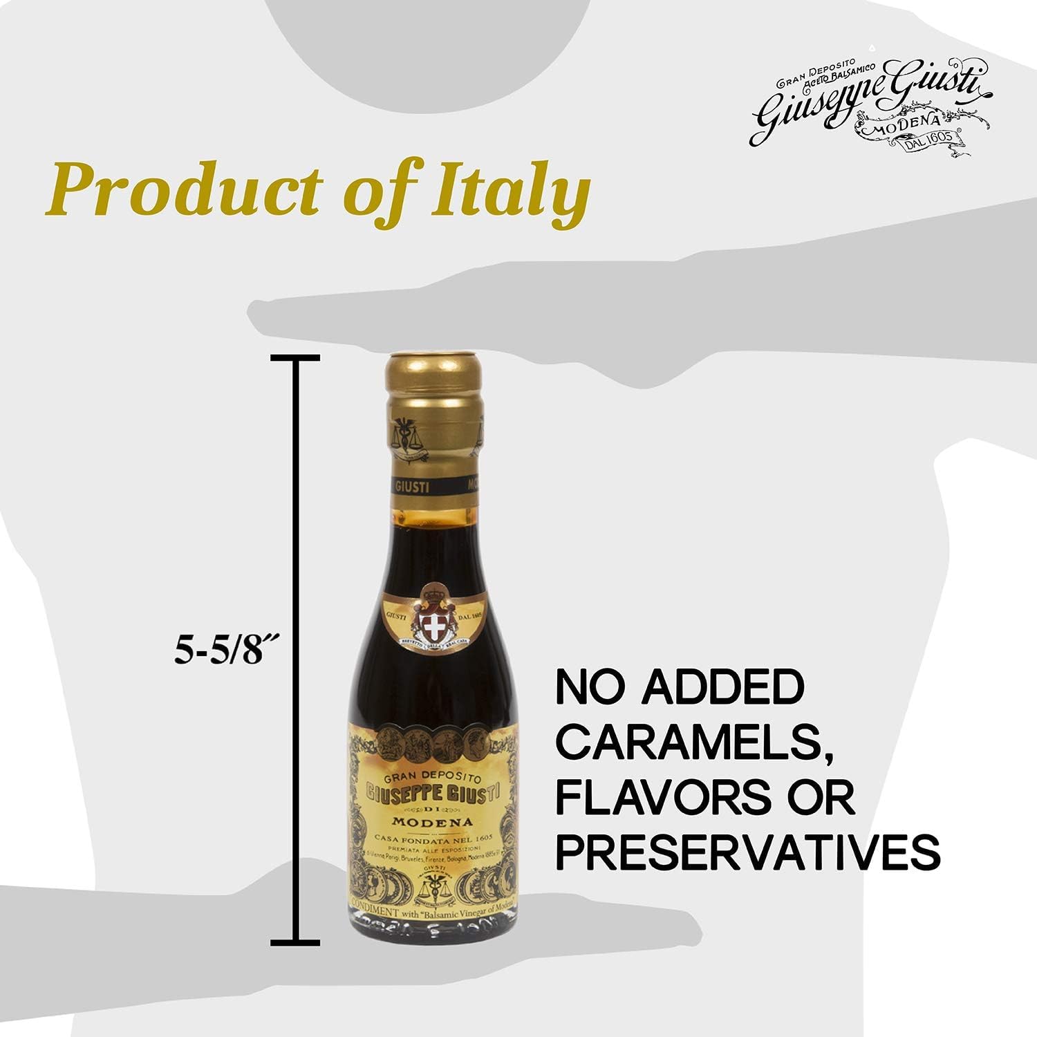 Giuseppe Giusti 4 Gold Medals "Quarto Centenario" Champagnottina In a Gift Box Traditional Balsamic Vinegar of Modena Aged Over 15 Years Old - 100ml