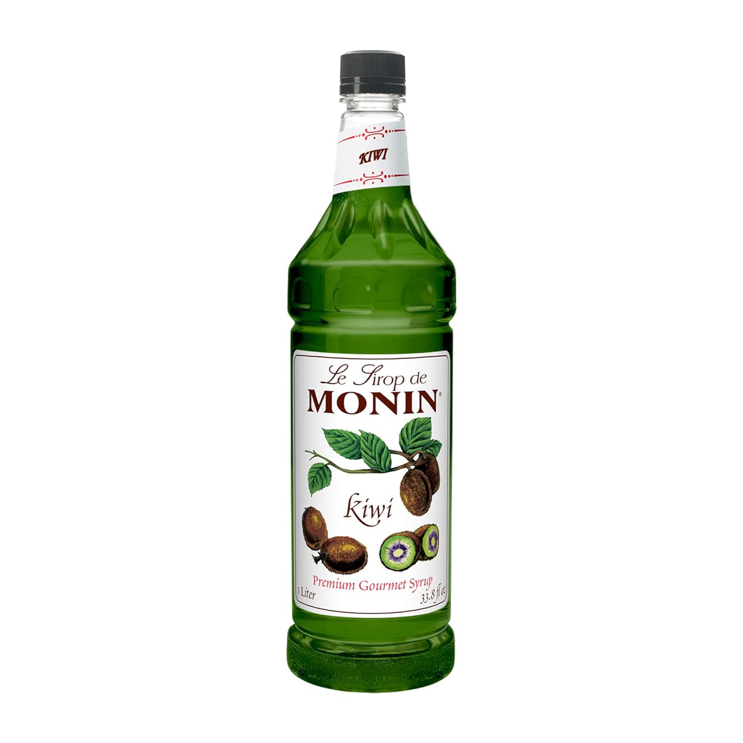 Monin Flavored Syrup, Kiwi, 33.8-Ounce Plastic Bottle ( 1 liter)