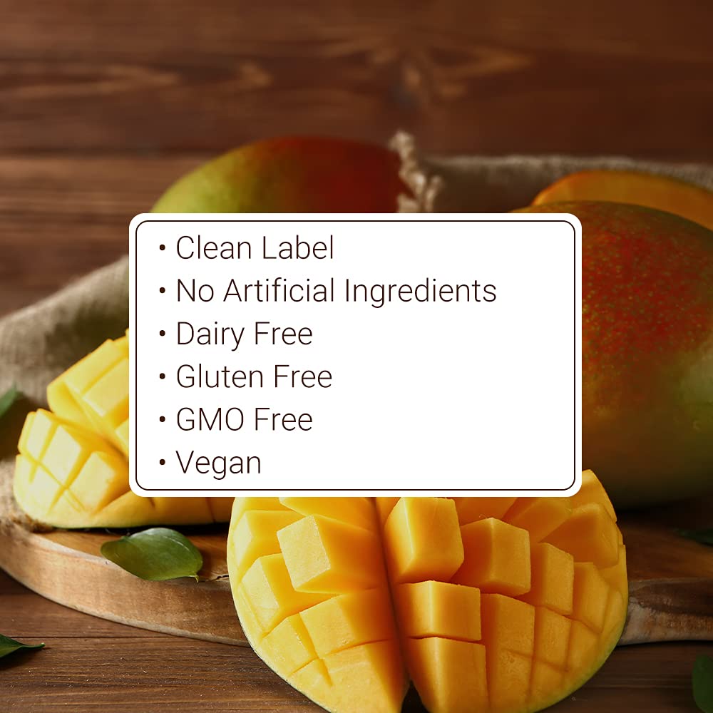 Monin - Mango Purée, Tropical and Sweet Mango Flavor, Natural Flavors, Great for Teas, Lemonades, Smoothies, and Cocktails, Non-GMO, Vegan, Gluten-Free (1 Liter)