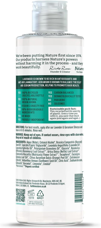 FAITH IN NATURE Cond Lavender & Geranium, 0.4 Pounds