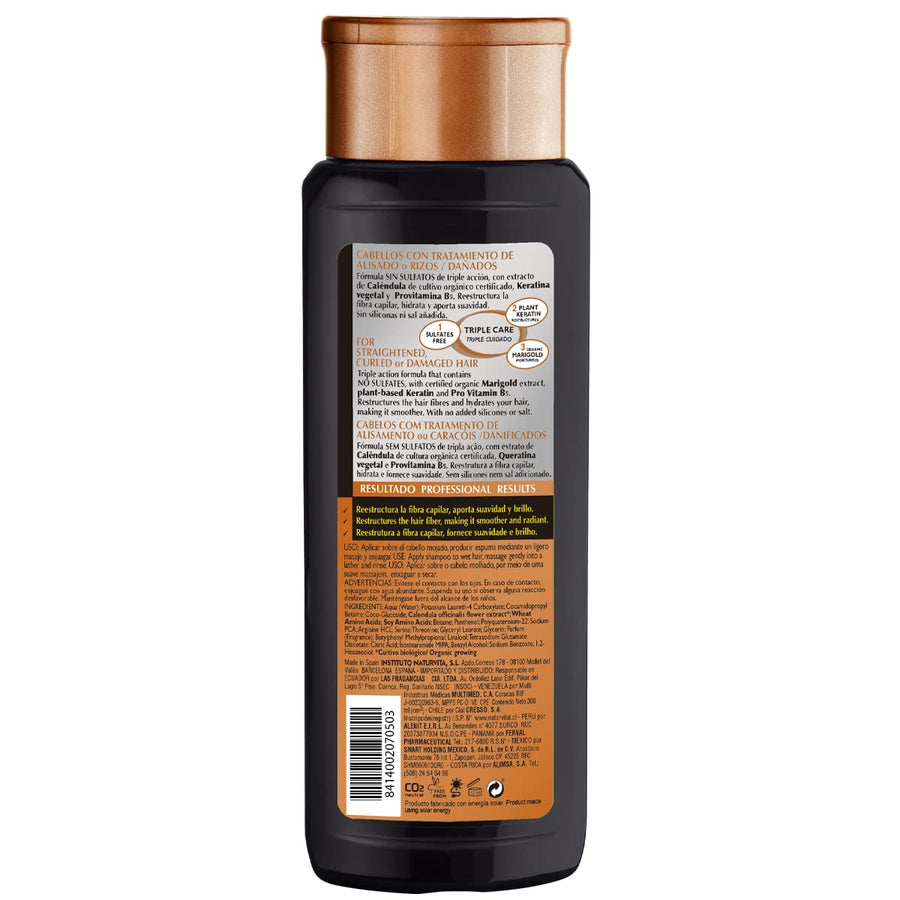 Natur Vital Organic Salon Damaged/Delicate Hair Shampoo with Marigold - No Sulfates -300ml / 10.1 fl.oz.