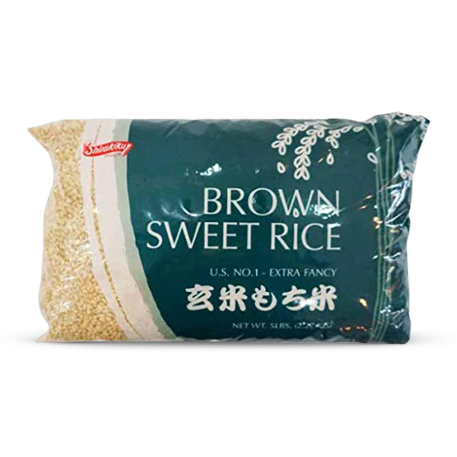 Shirakiku Sweet Brown Rice - Short Grain Japanese Rice with Low Calories and Dietary Fiber - Perfect for Authentic Asian Cuisine | Risotto, Rice Pudding, and Sushi | 5-Pound (Pack of 1)