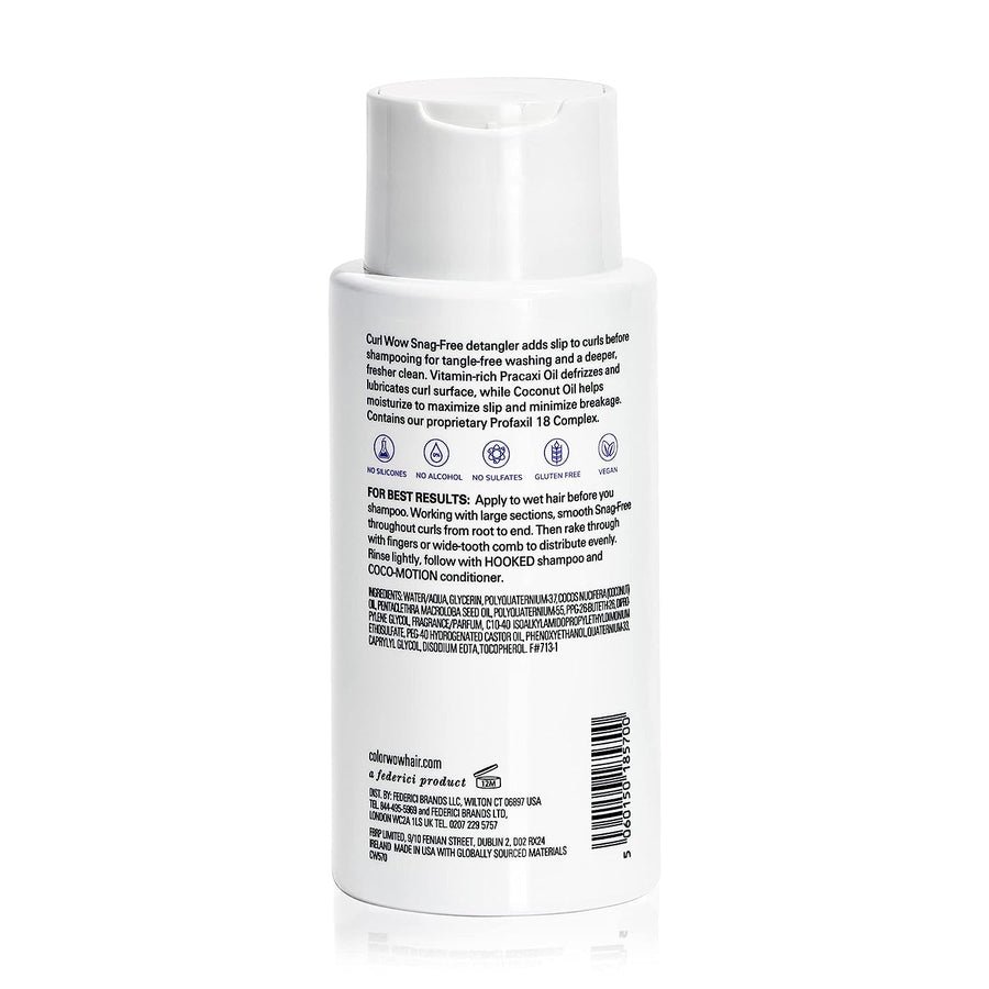 Curl Wow Snag-Free Pre-Shampoo Detangler – Adds slip to curls before you shampoo for tangle-free washing and a deeper, fresher clean; reduce breakage