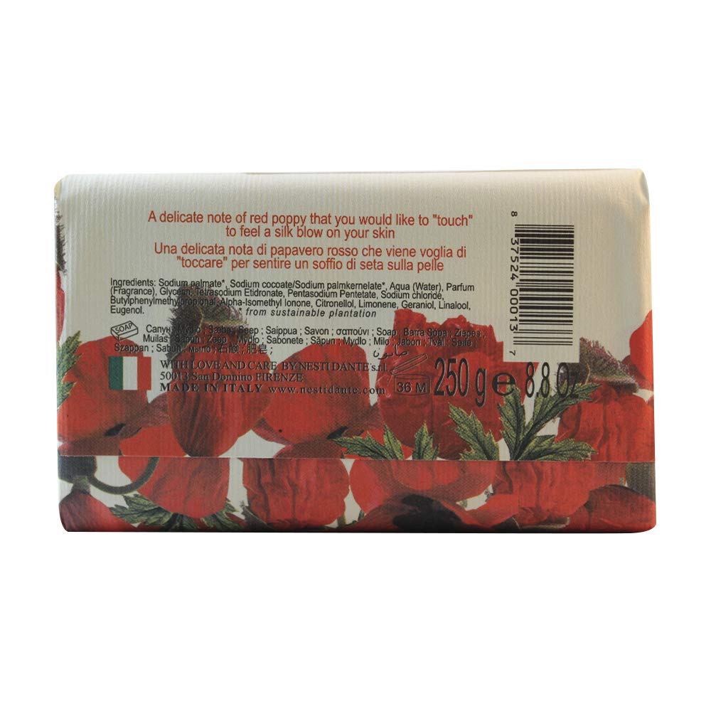 Nesti Dante Dei Colli Fiorentini Red Poppy Soap 250g