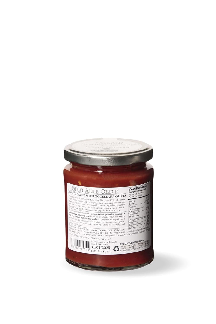SEGRETI DI SICILIA Sauce Olive And Tomato, 290 GR